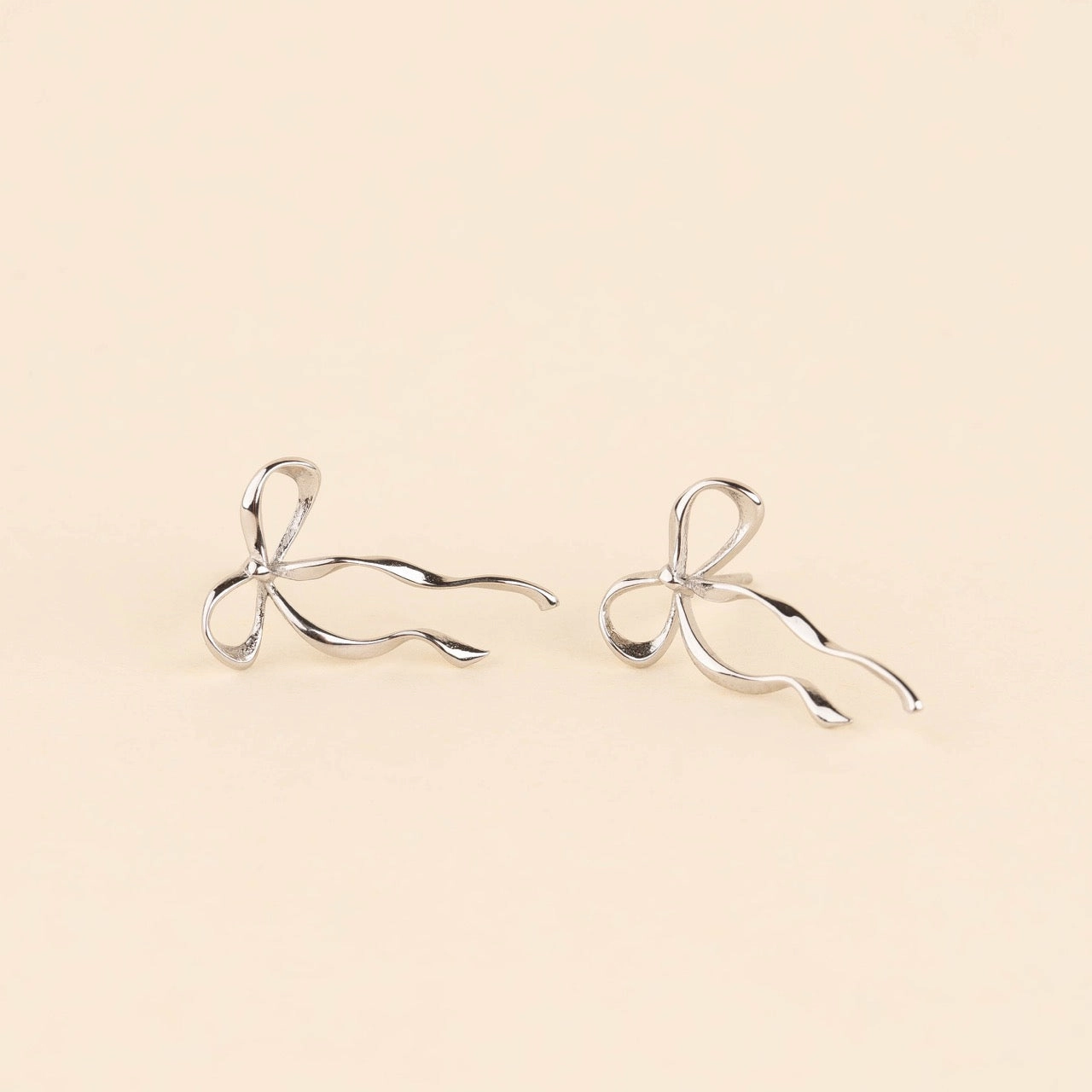 Radiant Moment Dainty Bow Stud Earrings