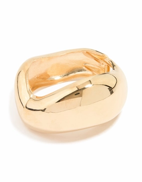 Divine Amalgamations Gold Thick Wave Bangle