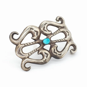 Golden Touch Classic Fashion Nellie Tso Navajo Handmade Sterling Silver Belt Buckle