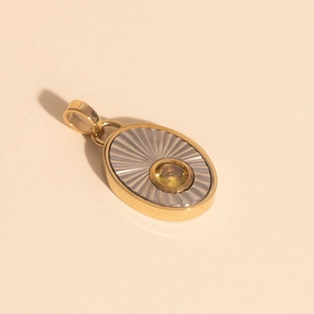 Luxury Aura November Birthstone Necklace Charm