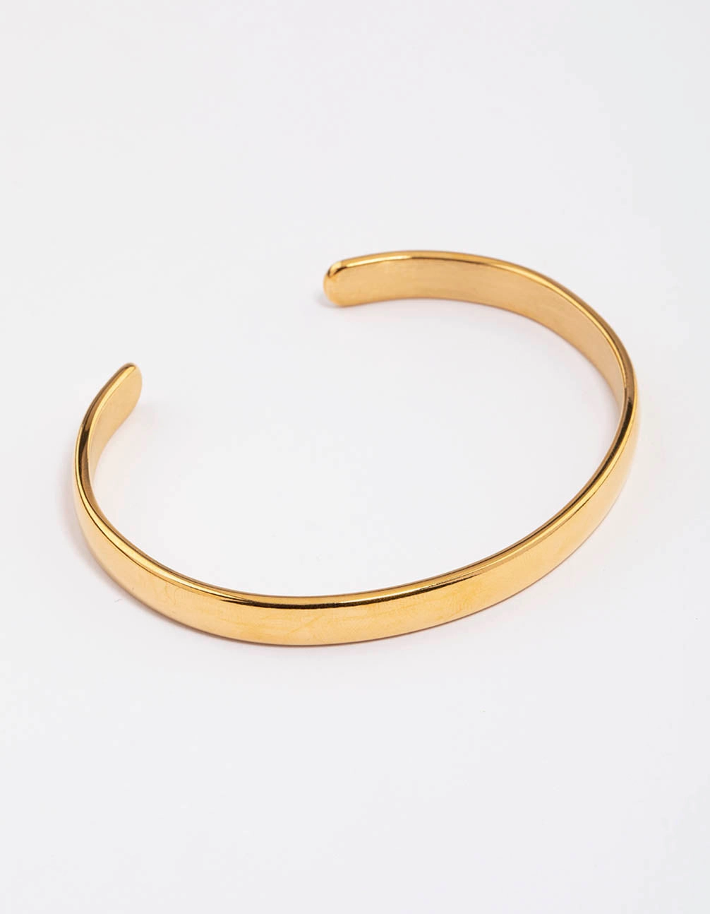 Waterproof Gold Plated Stainless Steel Classic Plain Wrist Cuff Dependable Detail