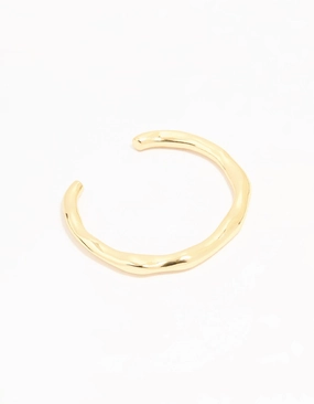 Gold Plated Organic Wrist Cuff Yesteryear??s Glam