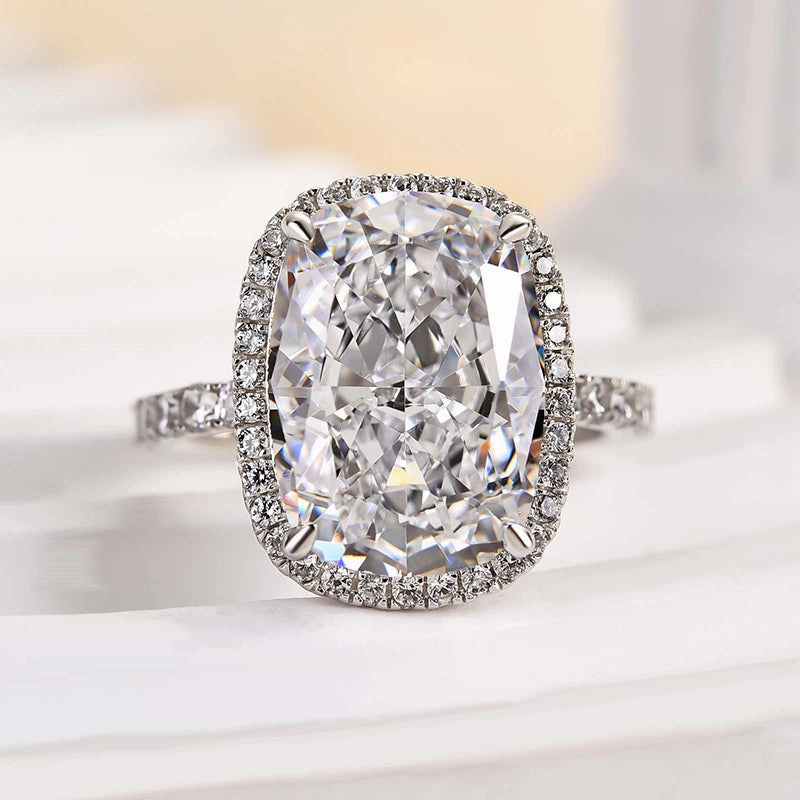 Everyday Favorite Louily Gorgeous Halo Crushed Ice Cushion Cut Engagement Ring