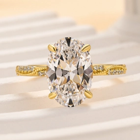 Timeless Symbol Louily Exquisite Oval Cut Engagement Ring For Women In Sterling Silver