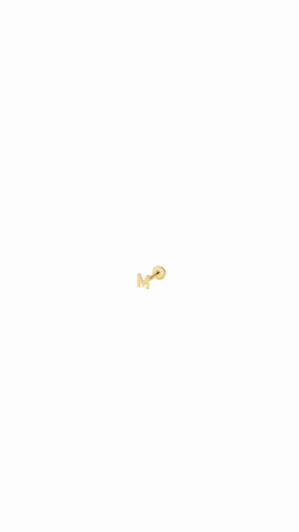 Iridescent Trinket Creative Decoration 14K Gold Micro Initial Earring