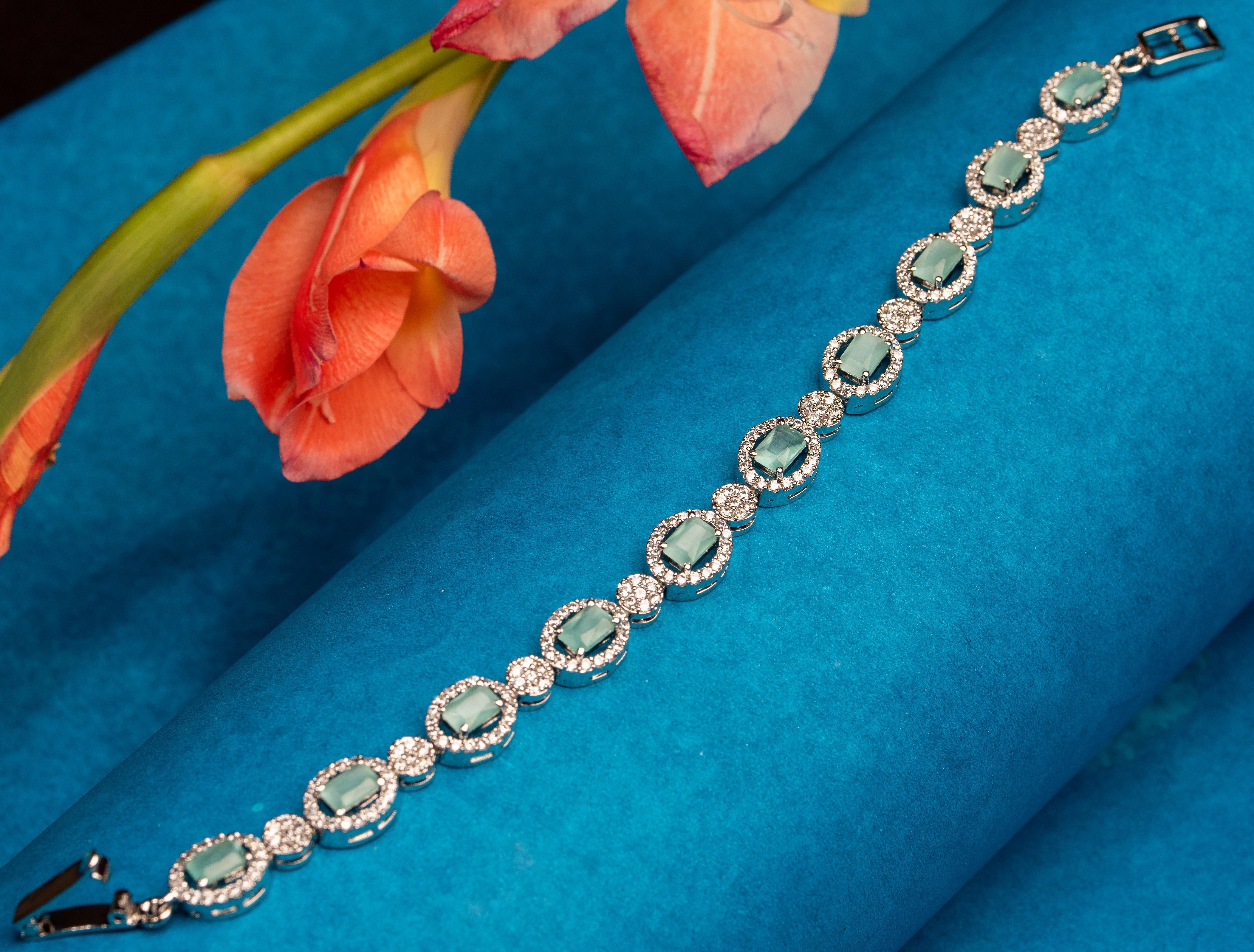 Delicate Finish Ovo charm setter wristlet