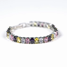 Comprehensive Amalgamations Ovo charm tennis bracelet