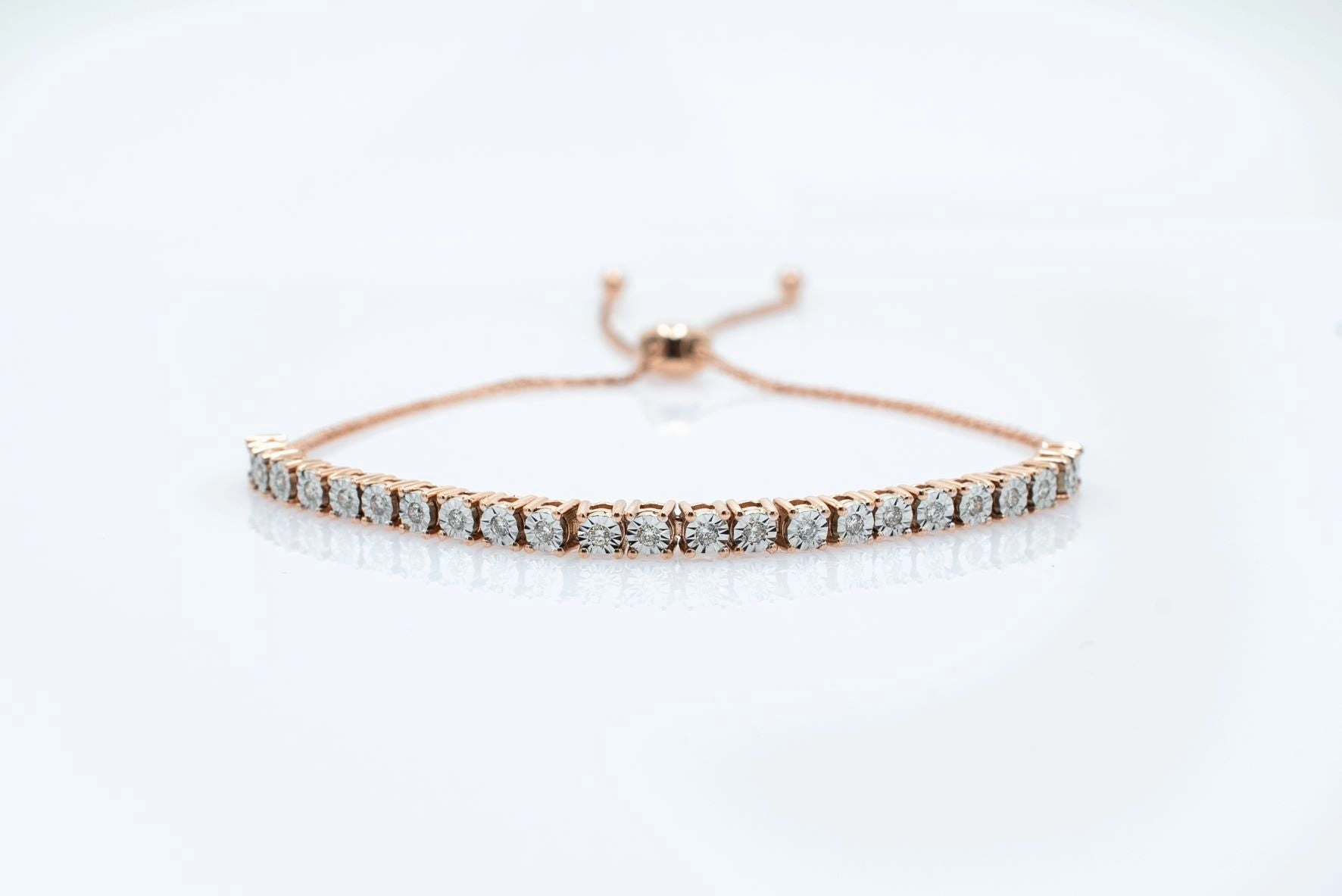 Welcoming Vision Instant gratification Diamond Illusion Set Bolo Adjustable Bracelet