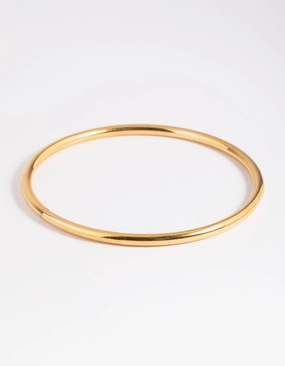 Snug Fit Borderless Norm Waterproof Gold Plated Stainless Steel Bangle