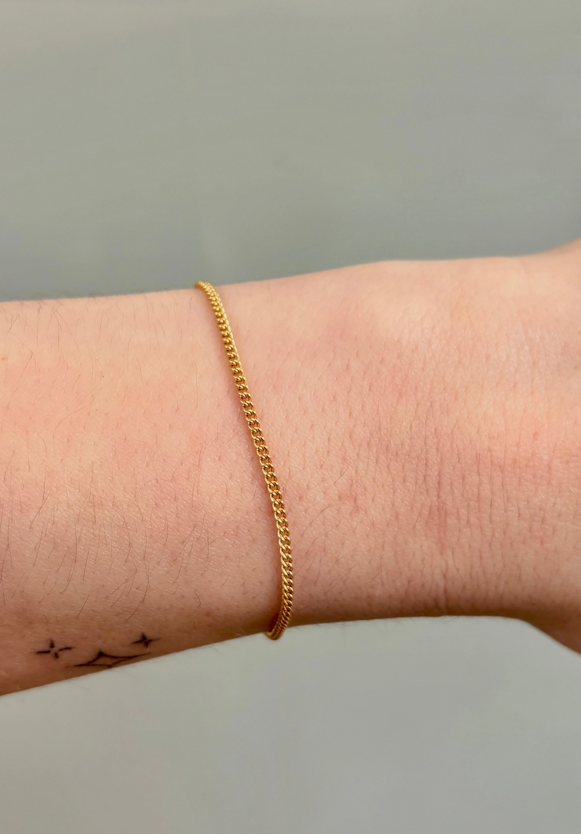 Unfailing Excellence Symbolically Charged Petite Curb (Gold Filled)