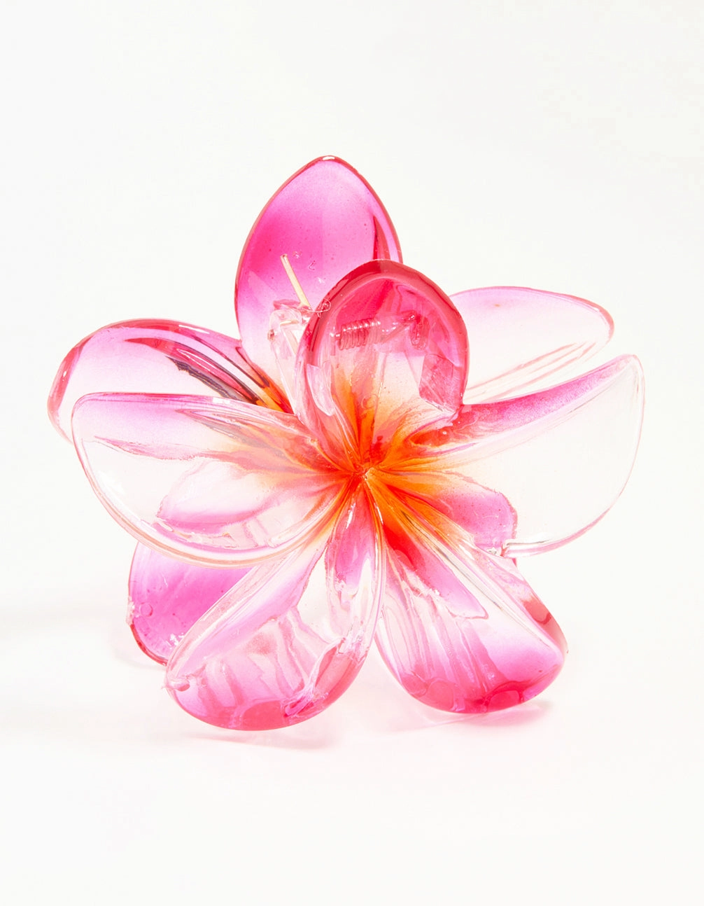 Radiant Pieces Pink & Orange Frangipani Ombre Tropical Claw Clip