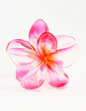 Radiant Pieces Pink & Orange Frangipani Ombre Tropical Claw Clip