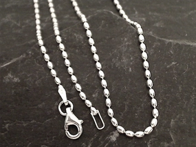 16" 2mm Oval Bead Chain, Sterling Silver Outdoor Event