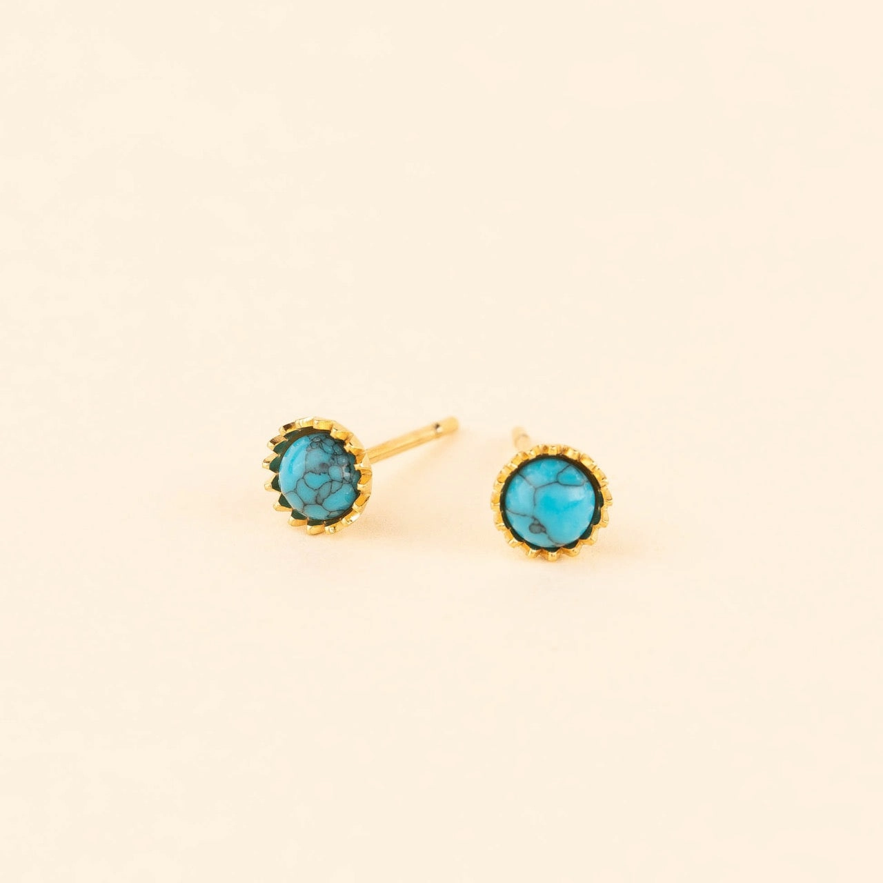 Turquoise Stud Earrings Muted Elegance