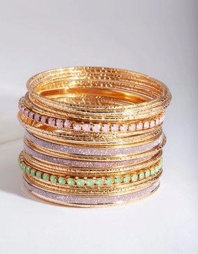 Gold Cup Chain & Glitter Bangle 20-Pack Nice Touch All-Encompassing