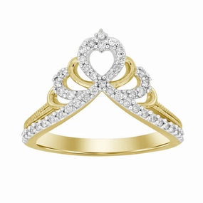 Red Dress LADIES RING 0.25CT ROUND DIAMOND 14K WHITE GOLD (SI QUALITY)