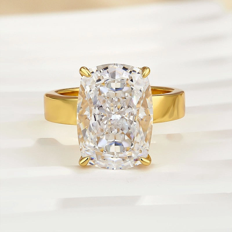 Meaningful Accessory 8.5Ct Elongated Cushion Cut Hidden Halo Engagement Ring Travel Ring