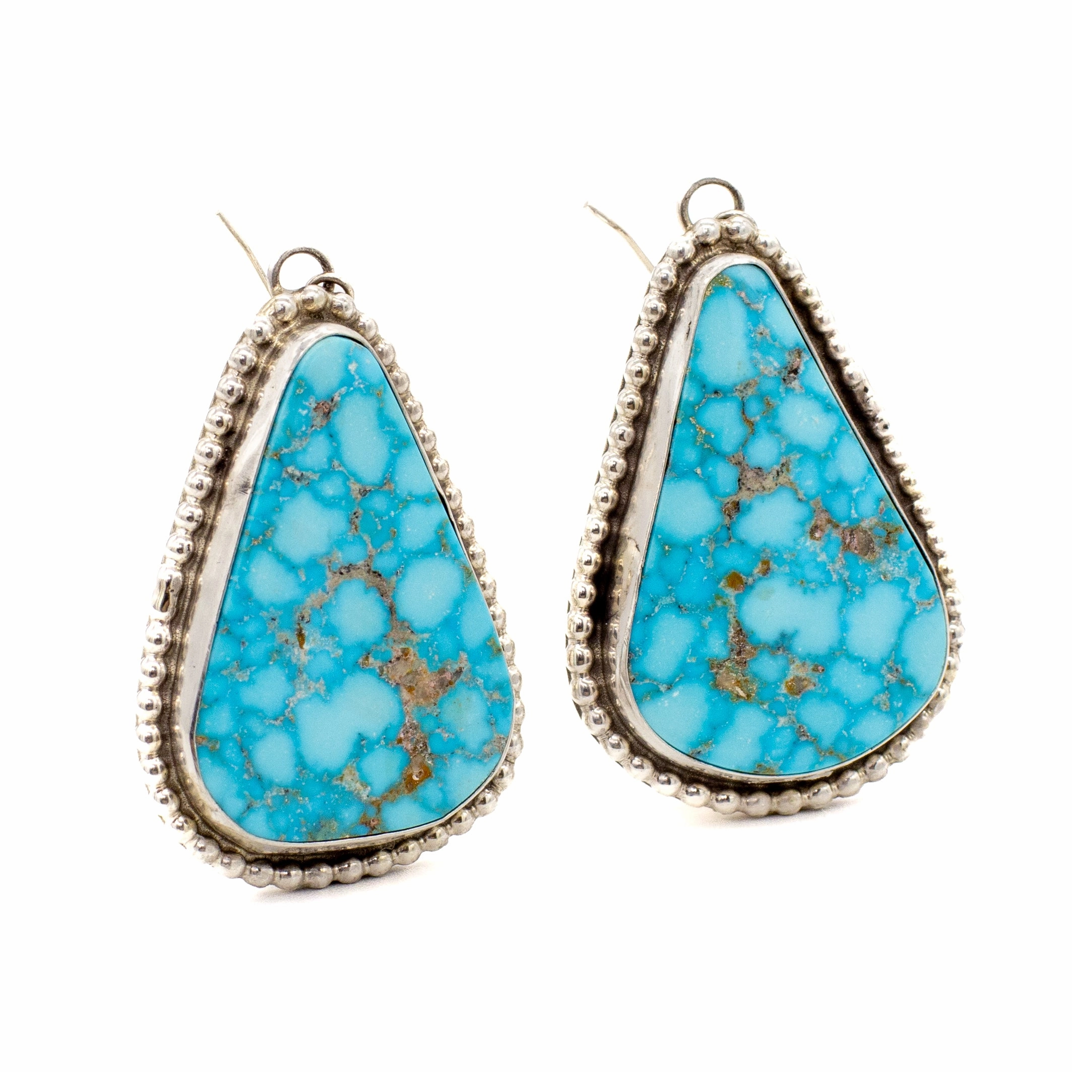 Pricilla Apache Handmade Sterling Silver Turquoise Earrings Chic Mood