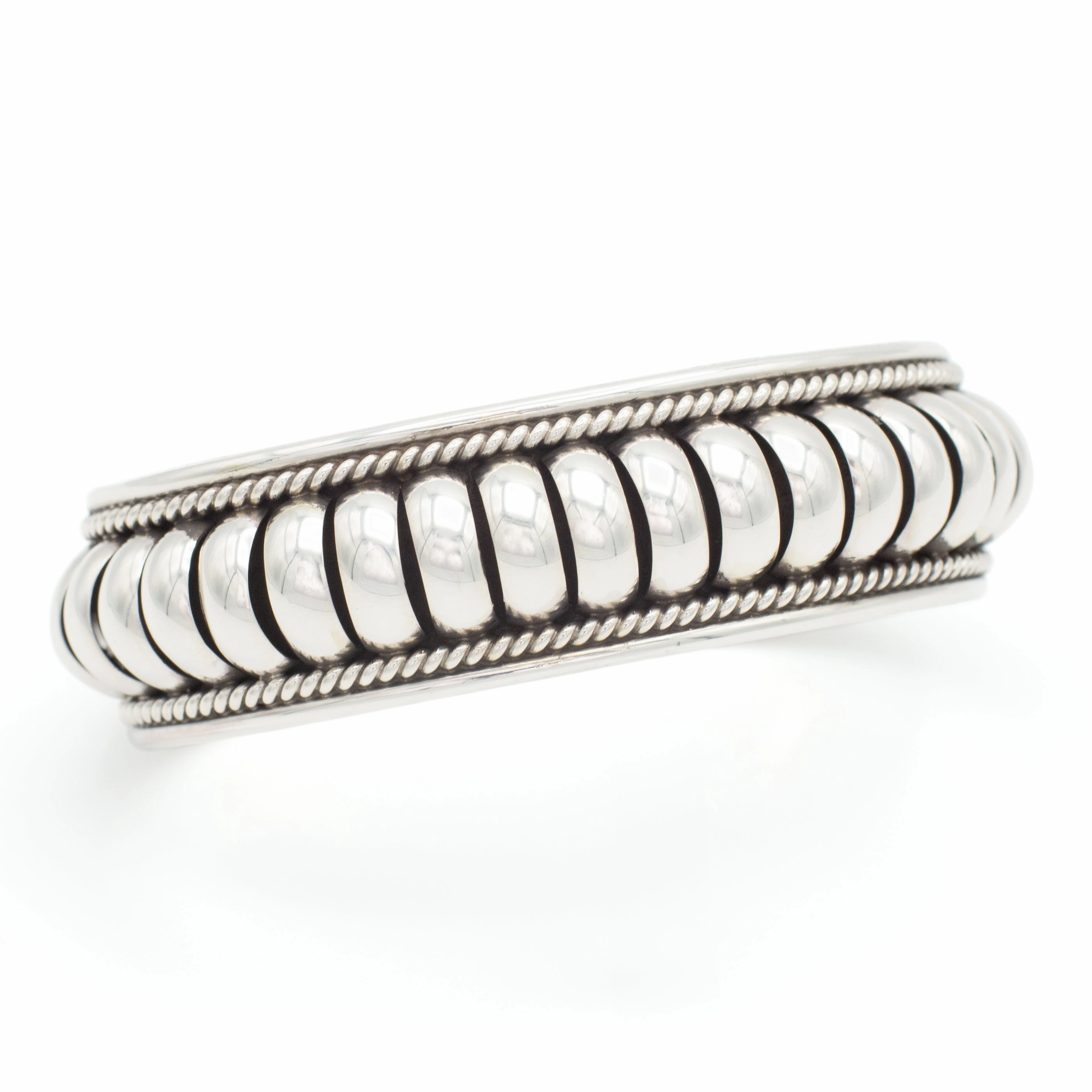 Statement Highlight Pricilla Apache Navajo Handmade Sterling Silver Cuff Bracelet