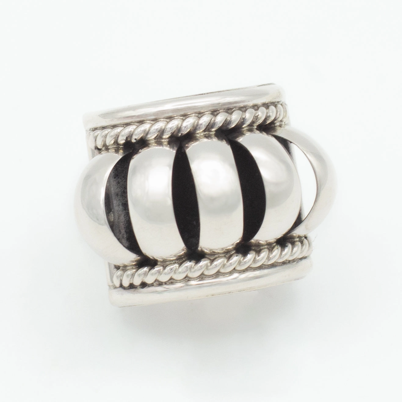 Pricilla Apache Navajo Handmade Sterling Silver Ring (Size 6) Sophisticated Look Vintage Detail