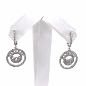 Sterling Silver Circle Earrings Unique Shape