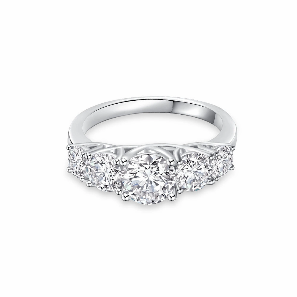 Classic Five Stone Anniversary Band Silky feel