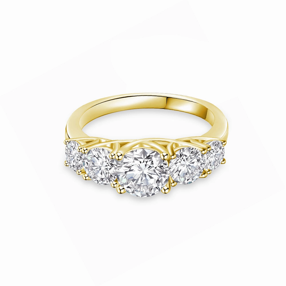 Timeless Line Classic Five Stone Anniversary Band