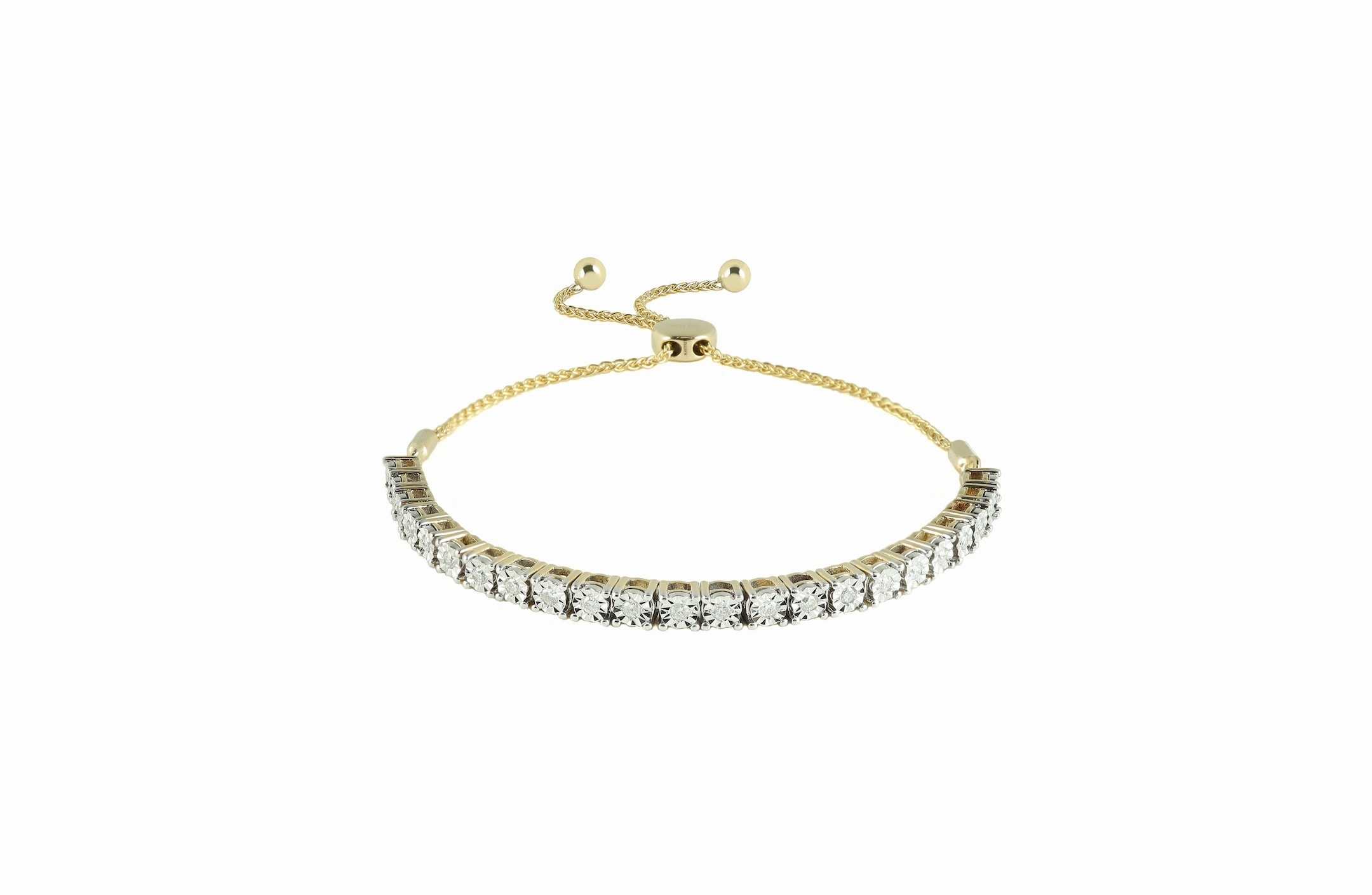 Timeless Craftwork Star Detail 1/3 ctw Diamond Bolo Tennis Bracelet in Yellow Gold