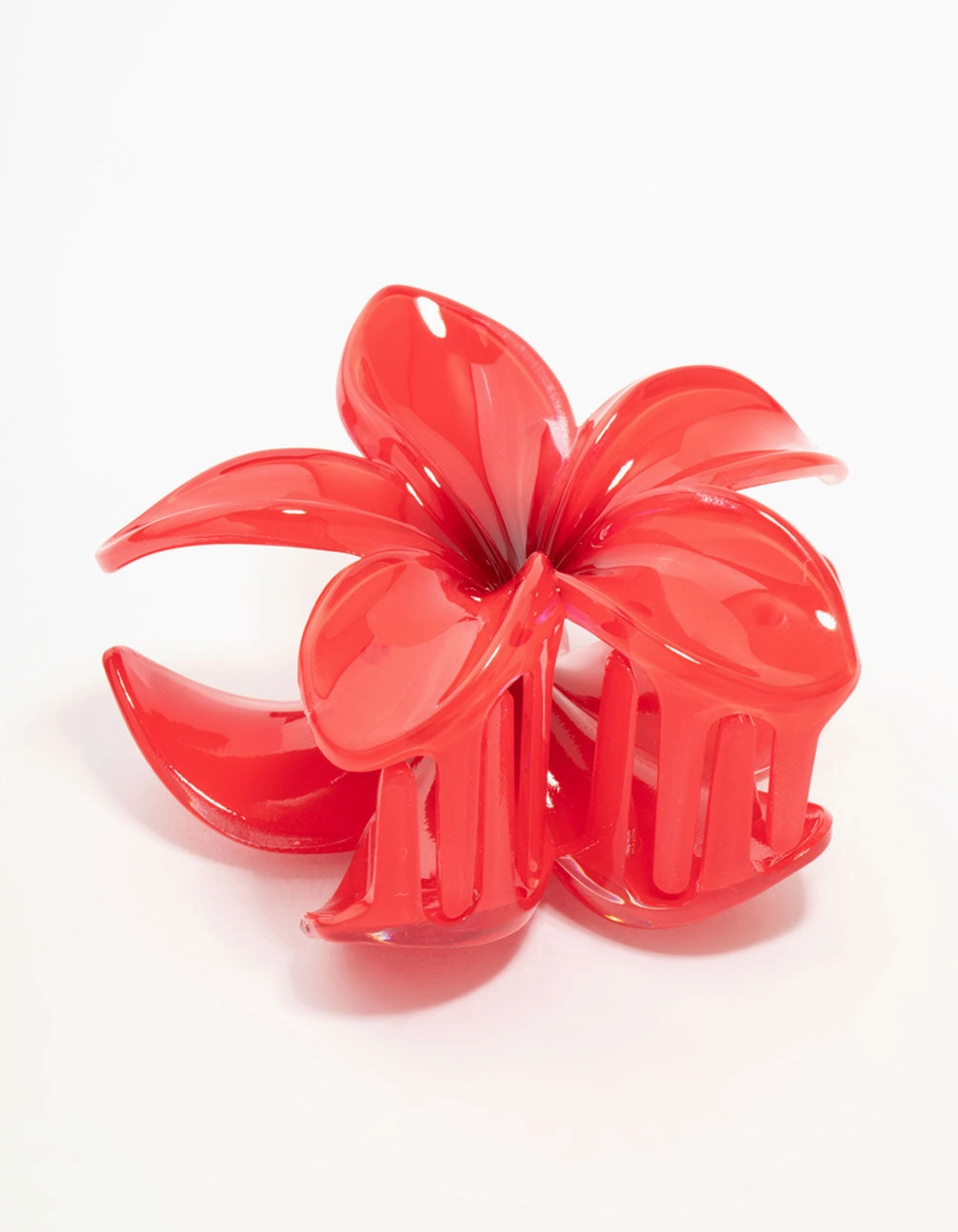 Bold Craft Luxury Radiance Red Frangipani Claw Clip