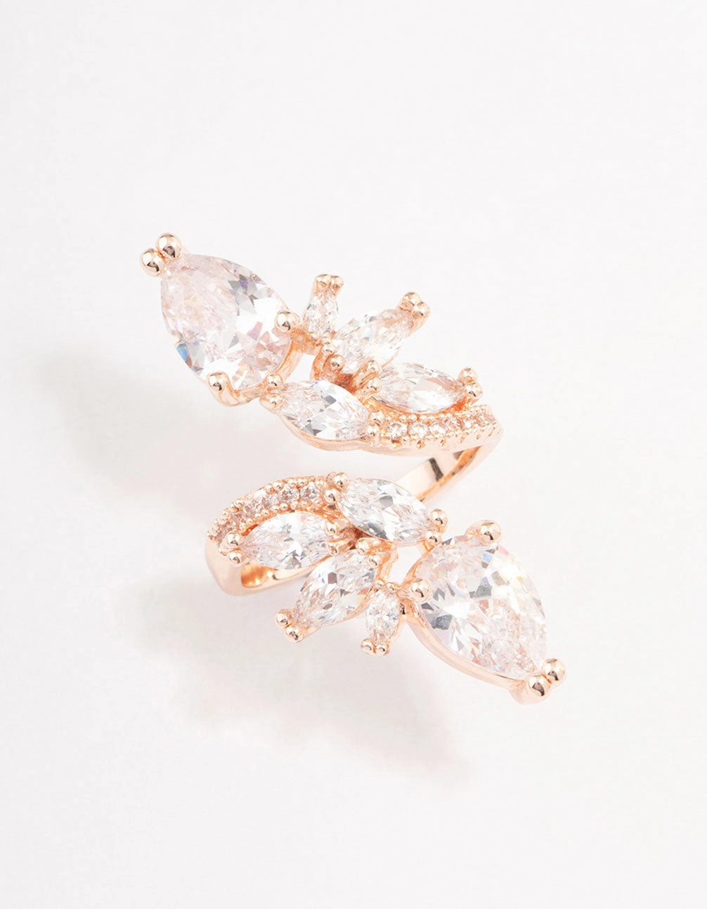 Heritage Style Rose Gold Linear Floral Ring