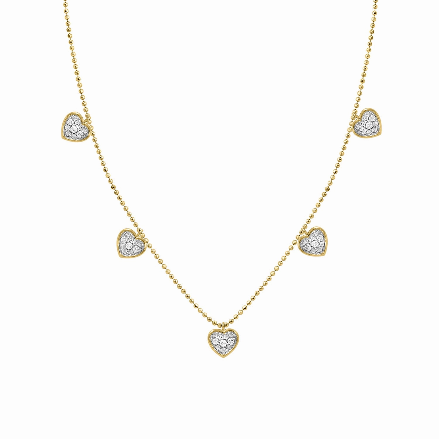 Elegant Appeal LADIES NECKLACE 0.30CT ROUND DIAMOND 14K YELLOW GOLD