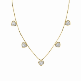 Elegant Appeal LADIES NECKLACE 0.30CT ROUND DIAMOND 14K YELLOW GOLD