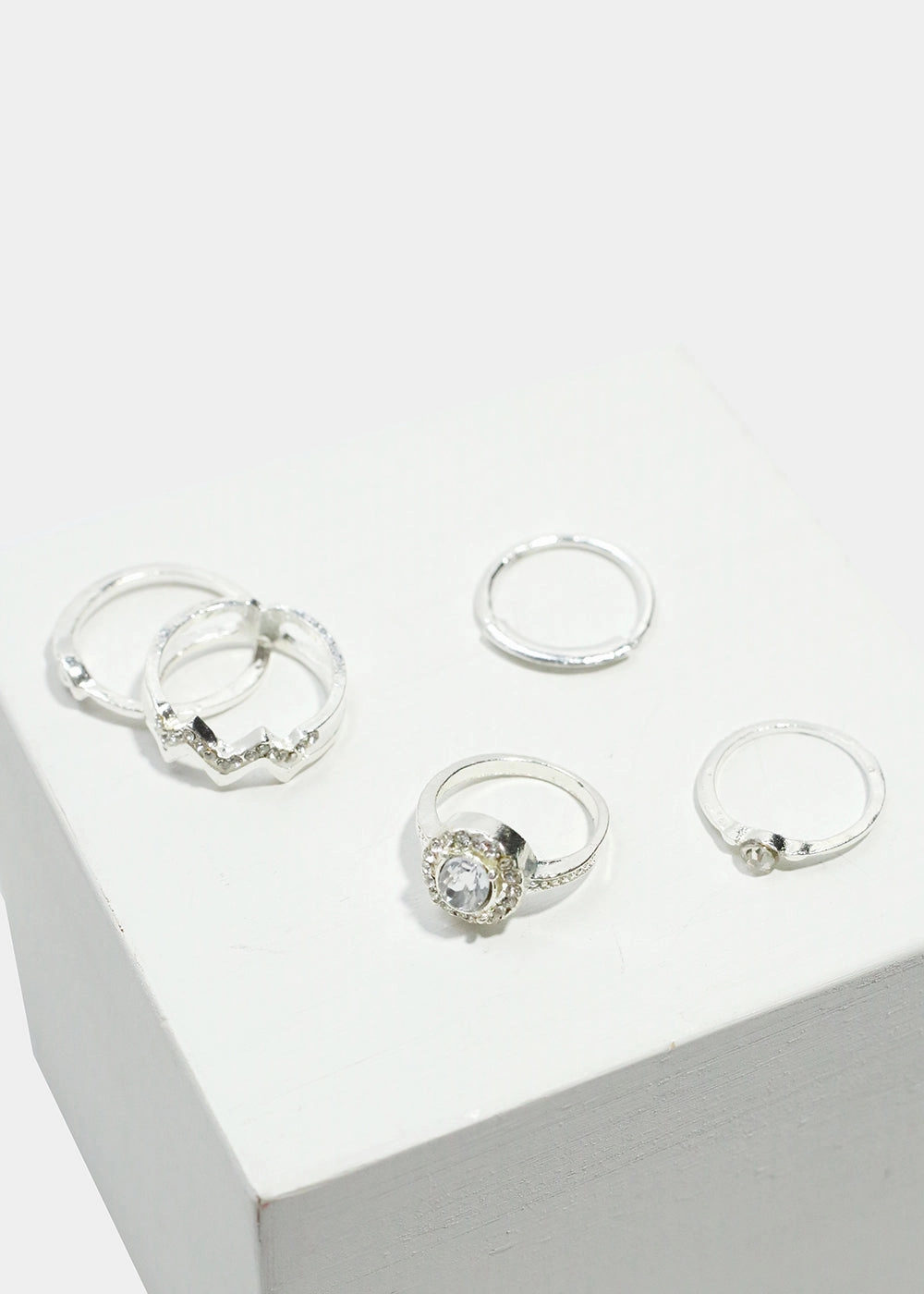 5-Piece Gemstone Toe Rings Contemporary Style