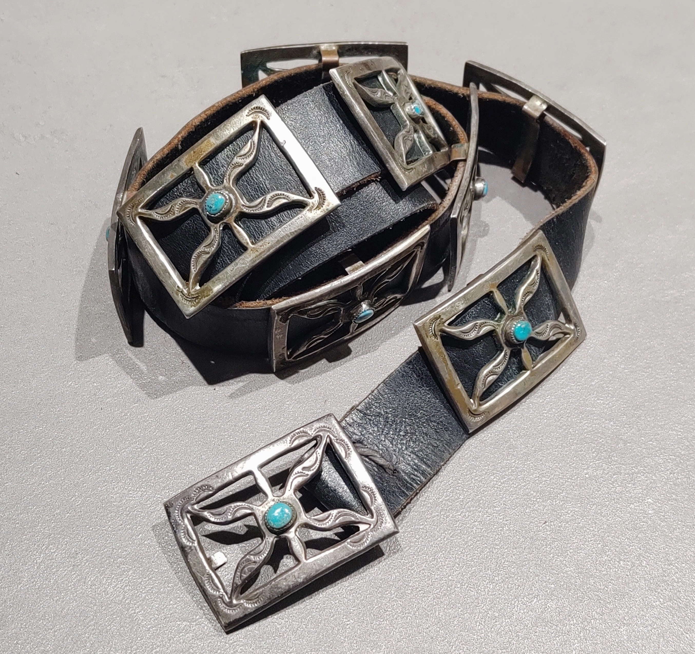 Sterling Silver Navajo Concho Belt - Handmade Native American Photo Focus