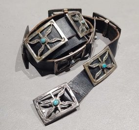 Sterling Silver Navajo Concho Belt - Handmade Native American Photo Focus