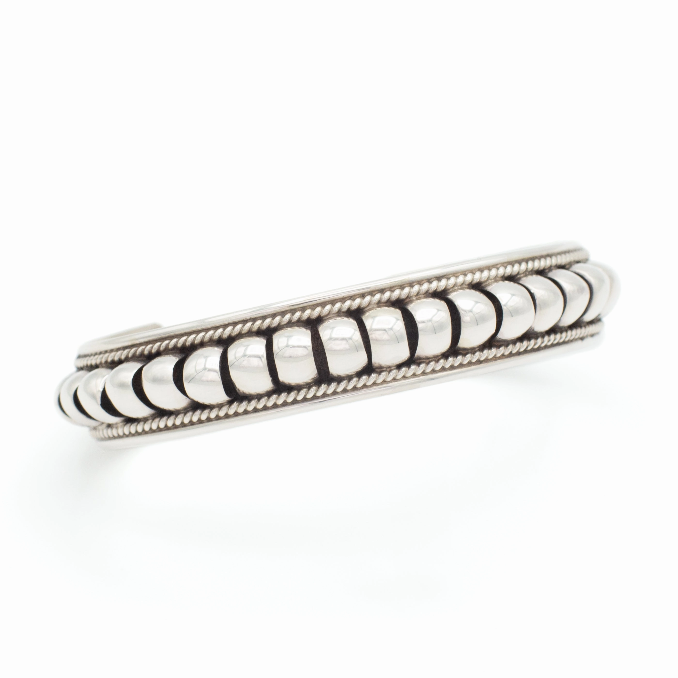 Captivating Accent Pricilla Apache Navajo Handmade Sterling Silver Cuff Bracelet