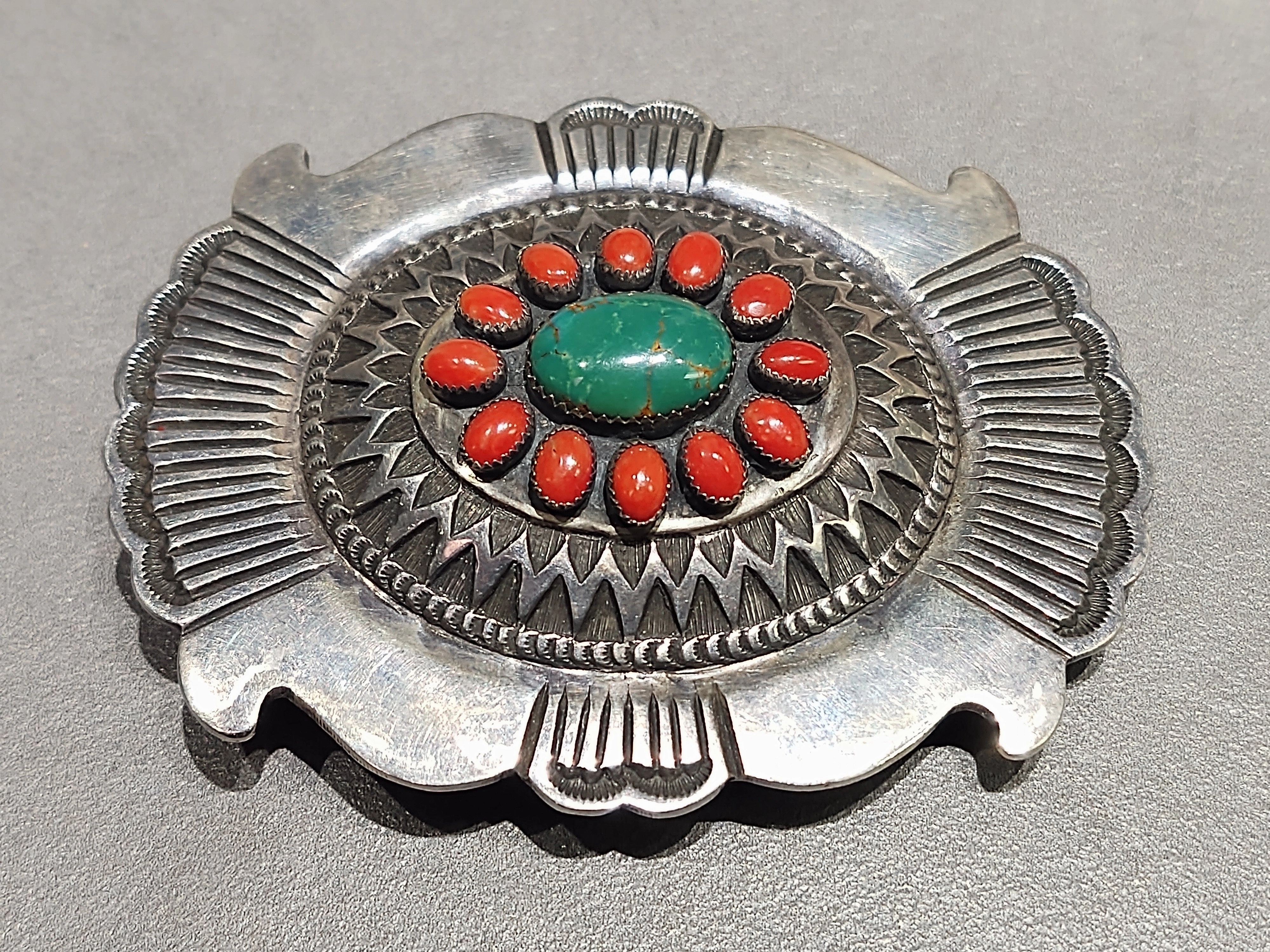 Rick Martinez Navajo Sterling Silver  Belt Buckle - Handmade Native American Event Favorite Statement Accent