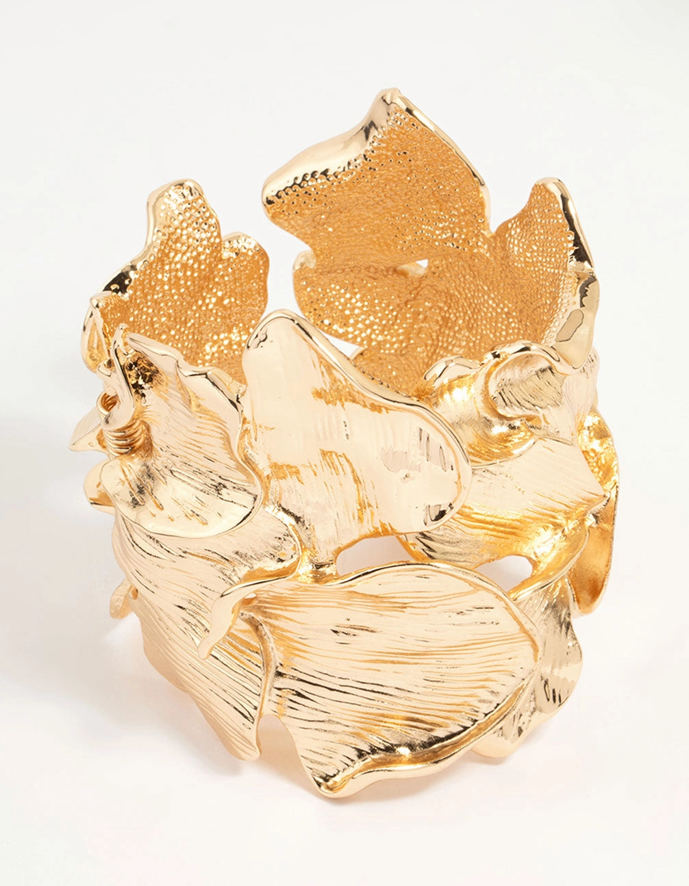 Deep Combinations Interchangeable parts Gold Leaf Detailed Wrist Cuff