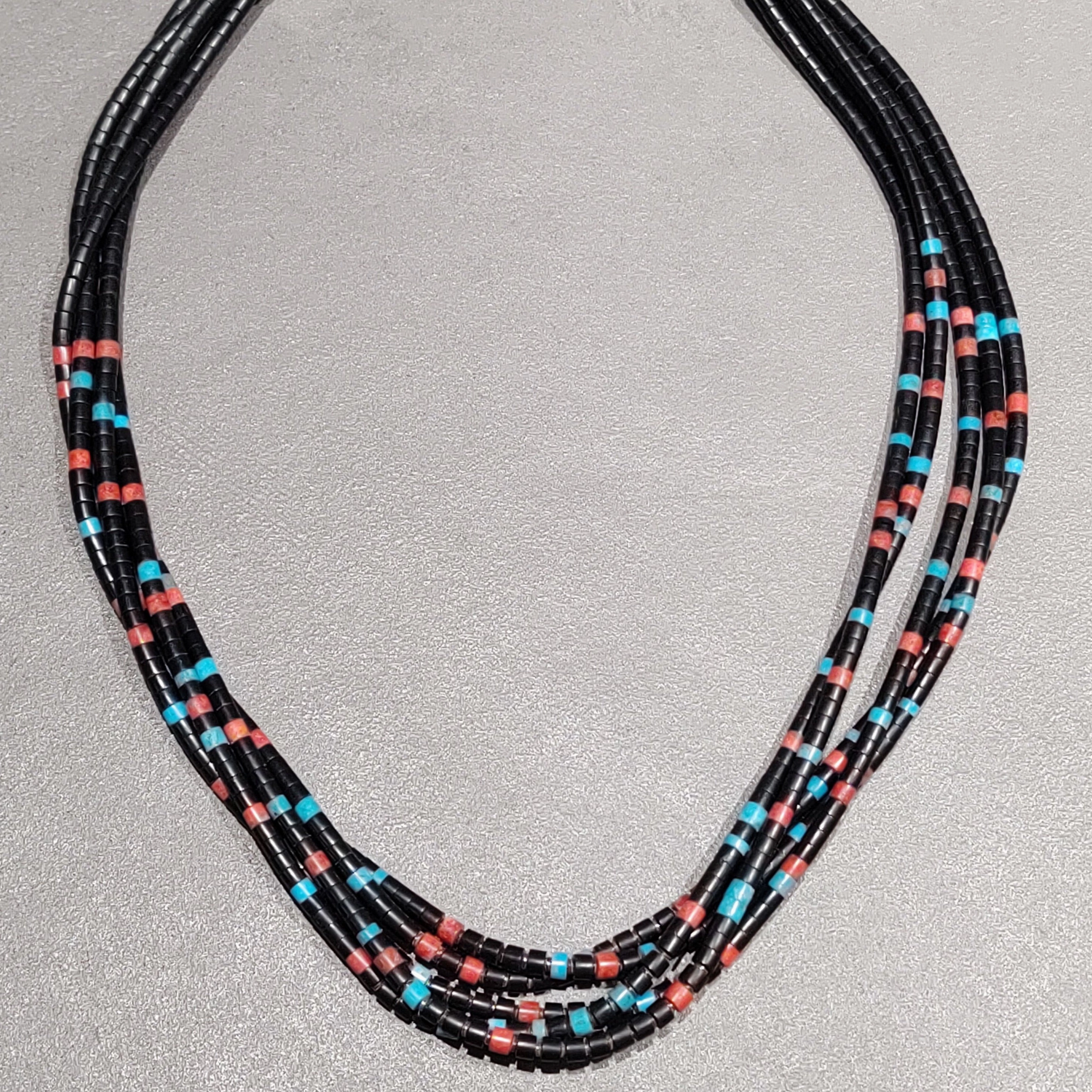 Ronald Chavez Kewa Sterling Silver Turquoise Bead Necklace - Handmade Native American Elegant Form