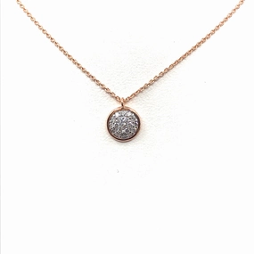Chic Form Fashion Treasures Rose Gold Circle Pendant Necklace