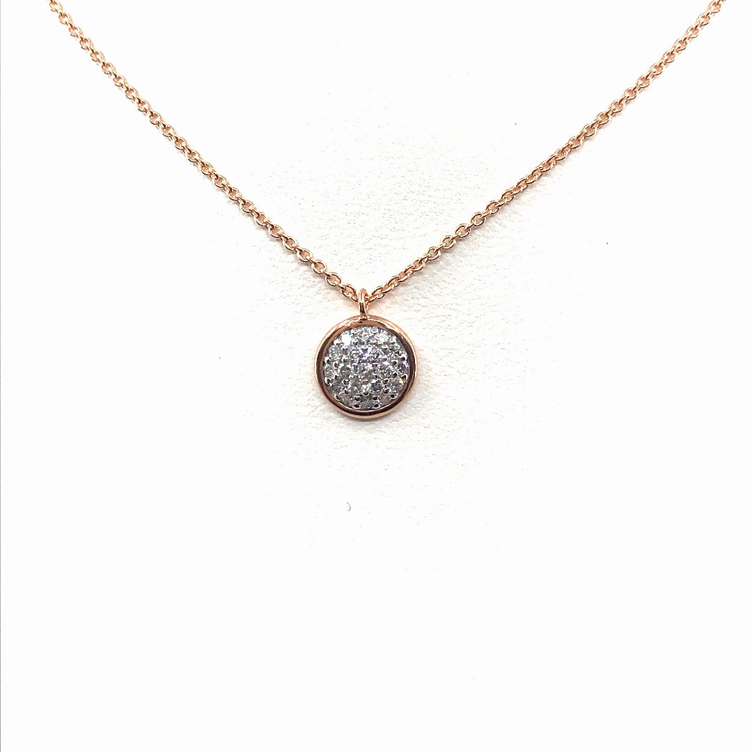 Chic Form Fashion Treasures Rose Gold Circle Pendant Necklace