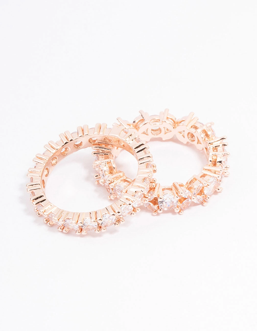 Luxury Craftsmanship Vibrant Jewelry Design Rose Gold Flower Band Stacking Ring Set