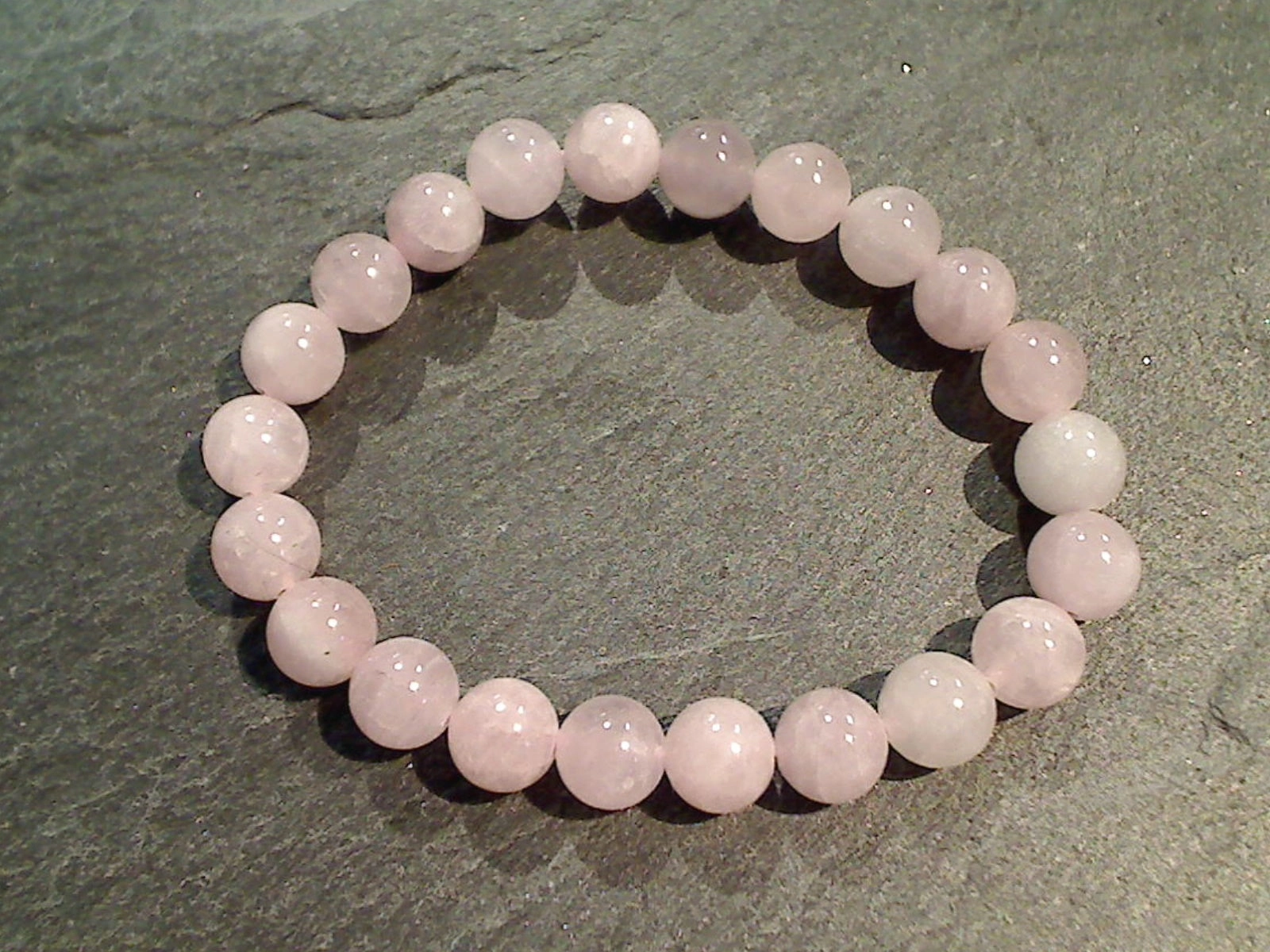 Rose Quartz 8MM Stretch Bracelet Event Edge Lightweight Accent
