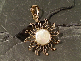 Coin Pearl, Alchemia Sun Pendant Iconic Feature Luxury Shine