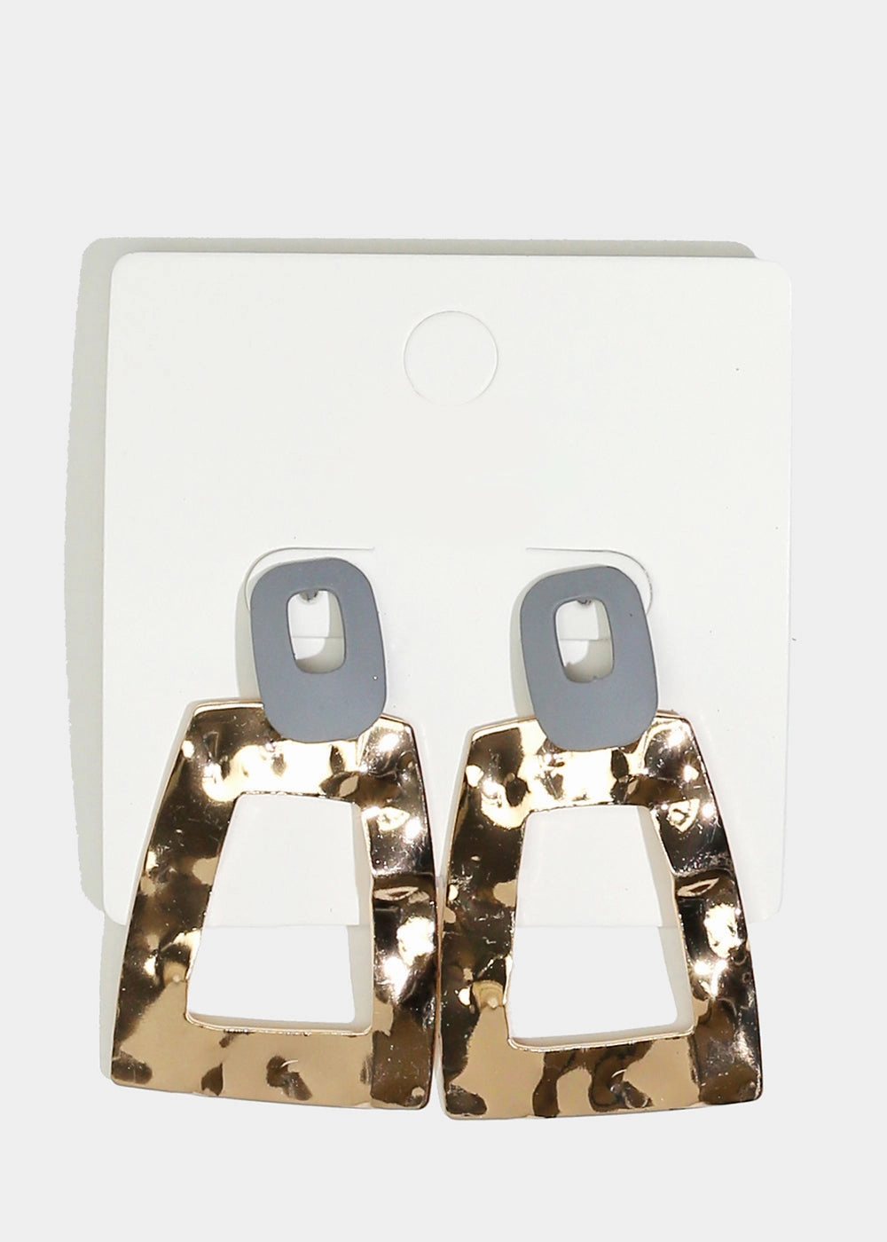 Colorful Textured Earrings Mirror Selfie