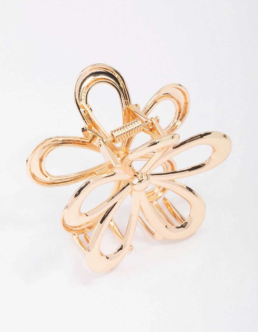 Gold Daisy Flower Hair Claw Clip Petite Shine Everyday Accent