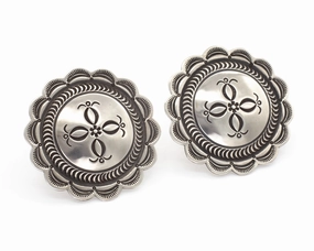 Lloyd Nelson Rocking Horse Ranch Sterling Silver Earrings Light Pop Polished Highlights