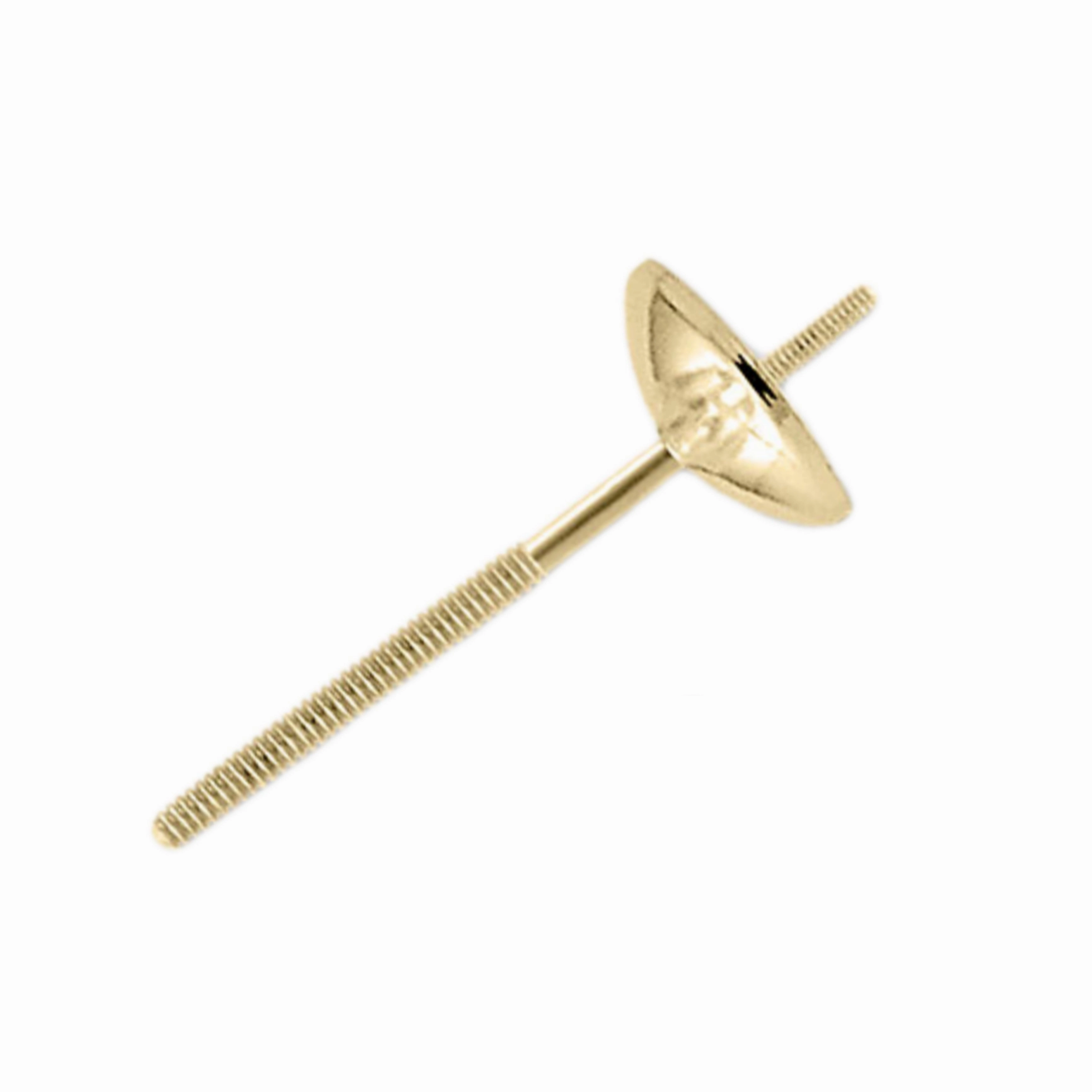 Light tone Freshwater Button Pearl Studs With 14k Gold Earring Backs