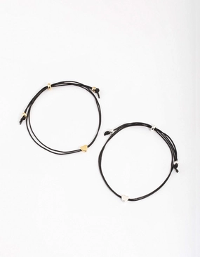 Valuable Fusion Silver Cord Heart Bracelet Pack