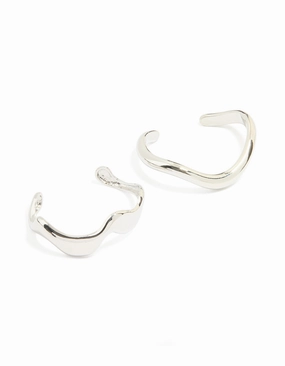 Silver Organic Small Wave Wrist Cuffs 2-Pack Ever After View Fortunate Mixes